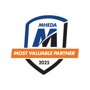 MHEDA Most Valuable Partner Shield Logo for 2025